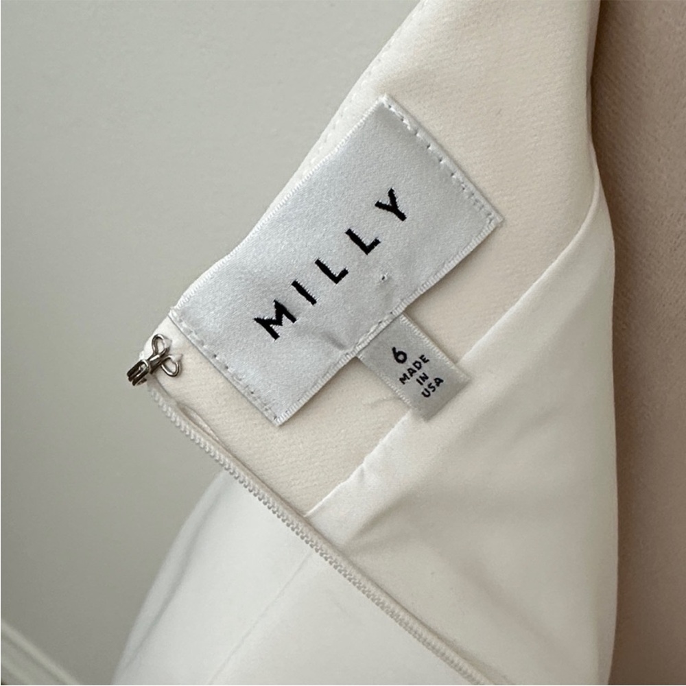 Milly Elegant Cream Mini Dress - Picture 2 of 5